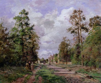 The Road to Louveciennes at the Edge of the Wood, 1871 by Camille Jacob Pissarro